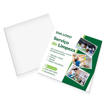 POSTAIS COUCHÊ 300G SEM VERNIZ 90X98MM Colorido frente - 5000 un.