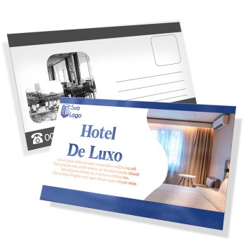 POSTAIS COUCHÊ 300G VERNIZ UV TOTAL FRENTE 180X98MM Colorido frente e preto e branco verso - 500 un.