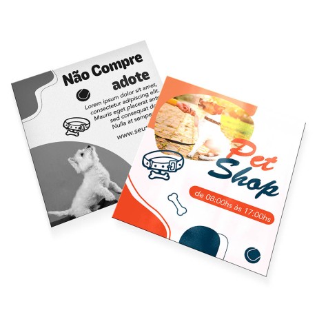 POSTAIS COUCHÊ 300G VERNIZ UV TOTAL FRENTE 90X98MM Colorido frente e preto e branco verso - 3000 un.