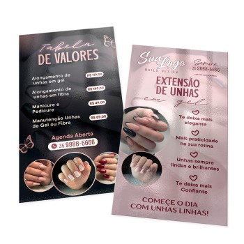 POSTAIS COUCHÊ 300G VERNIZ UV TOTAL FRENTE E VERSO 180X98MM Colorido frente e verso - 1000 un.