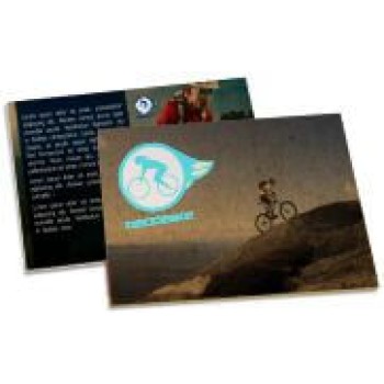 POSTAIS KRAFT 250G SEM LAMINAÇÃO E SEM VERNIZ SEM VERNIZ COM TINTA BRANCA 182X153MM Colorido frente e verso - 100 un.