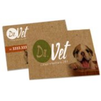 POSTAIS KRAFT 250G SEM LAMINAÇÃO E SEM VERNIZ SEM VERNIZ COM TINTA BRANCA 182X153MM Colorido frente e verso - 250 un.