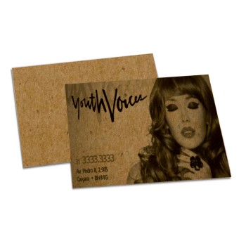 POSTAIS KRAFT 250G SEM VERNIZ 180X147MM Preto e branco frente - 50 un.