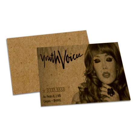 POSTAIS KRAFT 250G SEM VERNIZ 180X147MM Preto e branco frente - 50 un.