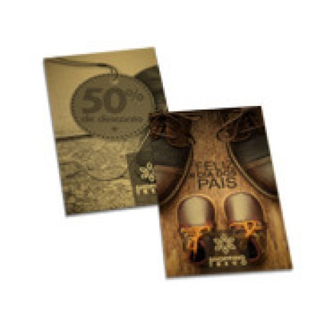 POSTAIS PAPÉIS ESPECIAIS GOLD MASTER 300G SEM VERNIZ 91X153MM Colorido frente e preto e branco verso - 50 un.