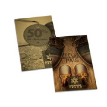 POSTAIS PAPÉIS ESPECIAIS GOLD MASTER 300G SEM VERNIZ 91X153MM Colorido frente e preto e branco verso - 50 un.