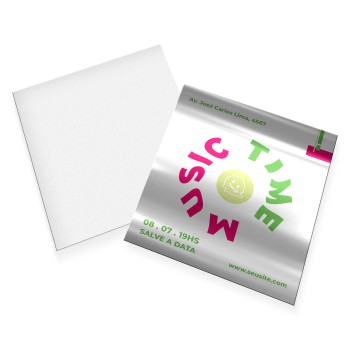 POSTAIS PAPÉIS ESPECIAIS METALIZADO FRENTE 250G SEM VERNIZ 91X102MM Colorido frente - 100 un.