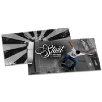 POSTAIS PVC 0,30MM TRANSPARENTE COM TINTA BRANCA 182X102MM Colorido frente e preto e branco verso - 50 un.