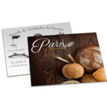 POSTAIS PVC 0,50MM PREMIUM BRANCO 182X153MM Colorido frente e preto e branco verso - 100 un.