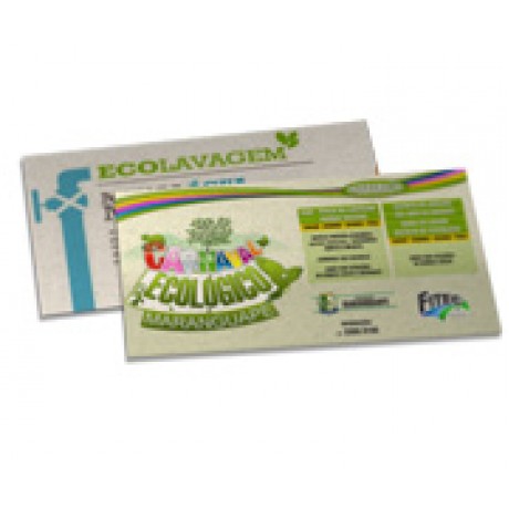 POSTAIS RECICLATO 250G SEM VERNIZ 182X102MM Colorido frente e verso - 500 un.