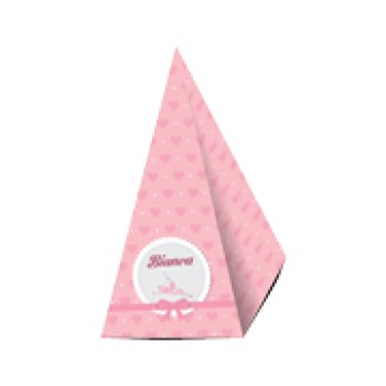 PRODUTOS PARA FESTA CAIXA CONE COUCHÊ 300G SEM LAMINAÇÃO E SEM VERNIZ Colorido frente - 100 un.