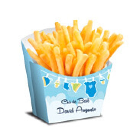 PRODUTOS PARA FESTA CAIXA PARA BATATA FRITA COUCHÊ 275G Colorido frente - 250 un.
