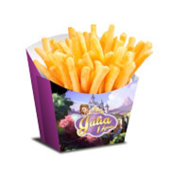 PRODUTOS PARA FESTA CAIXA PARA BATATA FRITA COUCHÊ 300G SEM LAMINAÇÃO E SEM VERNIZ Colorido frente - 50 un.