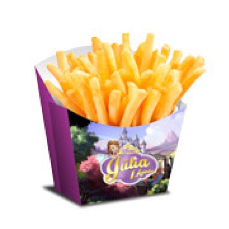 PRODUTOS PARA FESTA CAIXA PARA BATATA FRITA COUCHÊ 300G SEM LAMINAÇÃO E SEM VERNIZ Colorido frente - 50 un.