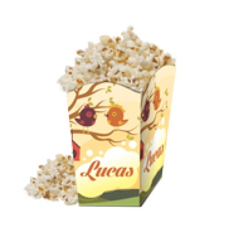 PRODUTOS PARA FESTA CAIXA PARA PIPOCA COUCHÊ 300G SEM LAMINAÇÃO E SEM VERNIZ Colorido frente - 25 un.