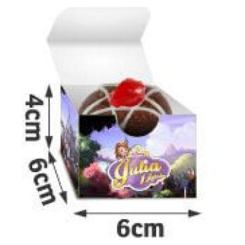 PRODUTOS PARA FESTA CAIXA SURPRESINHA COUCHÊ 300G SEM LAMINAÇÃO E SEM VERNIZ Colorido frente - 50 un.