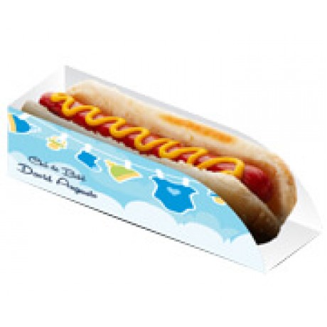 PRODUTOS PARA FESTA EMBALAGEM PARA CACHORRO QUENTE COUCHÊ 275G Colorido frente - 250 un.