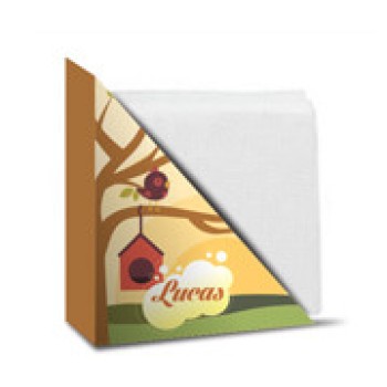 PRODUTOS PARA FESTA PORTA GUARDANAPOS COUCHÊ 300G SEM LAMINAÇÃO E SEM VERNIZ Colorido frente - 25 un.