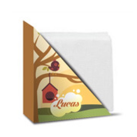 PRODUTOS PARA FESTA PORTA GUARDANAPOS COUCHÊ 300G SEM LAMINAÇÃO E SEM VERNIZ Colorido frente - 25 un.