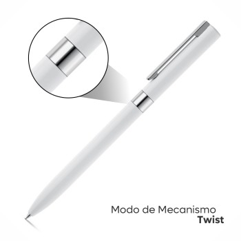 PRODUTOS SEM PERSONALIZAÇÃO CANETAS LINHA PREMIUM CLARE BRANCA 10 un.