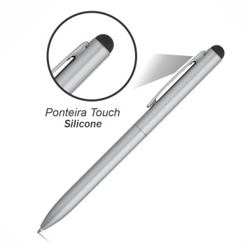 PRODUTOS SEM PERSONALIZAÇÃO CANETAS LINHA PREMIUM WASS TOUCH CROMADA SATINADA 25 un.