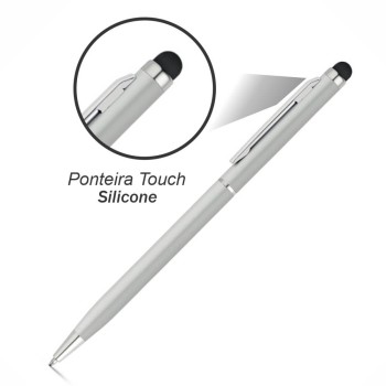 PRODUTOS SEM PERSONALIZAÇÃO CANETAS LINHA PREMIUM ZOE CROMADA SATINADA 10 un.