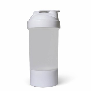 PRODUTOS SEM PERSONALIZAÇÃO COQUETELEIRA PARA ACADEMIA 500ML 2 DOSES BRANCA 100 un.