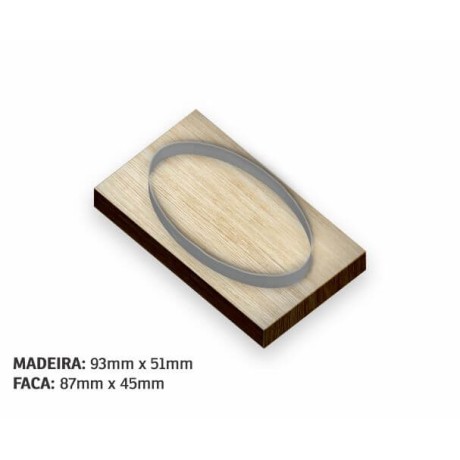 PRODUTOS SEM PERSONALIZAÇÃO FACAS CORTE VINCO LÂMINA 2 PONTOS PADRÃO OVAL 1 un.