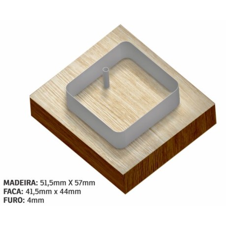 PRODUTOS SEM PERSONALIZAÇÃO FACAS CORTE VINCO LÂMINA 2 PONTOS TAG MINI 4 CANTOS ARREDONDADOS 1 un.