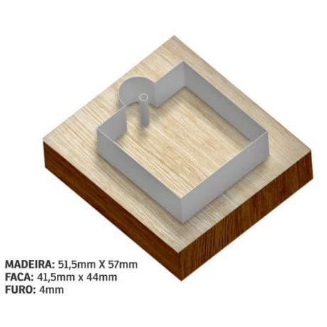 PRODUTOS SEM PERSONALIZAÇÃO FACAS CORTE VINCO LÂMINA 2 PONTOS TAG MINI BOX 1 un.