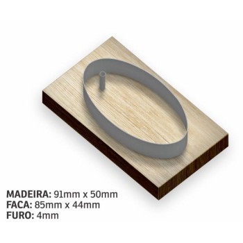 PRODUTOS SEM PERSONALIZAÇÃO FACAS CORTE VINCO LÂMINA 2 PONTOS TAG OVAL 1 un.