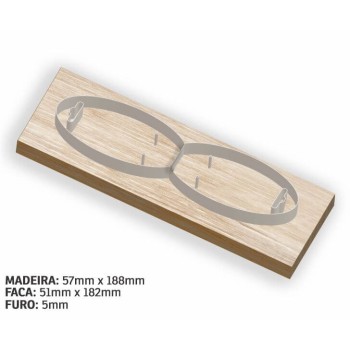 PRODUTOS SEM PERSONALIZAÇÃO FACAS CORTE VINCO LÂMINA 2 PONTOS TAG OVAL DUPLO 1 un.