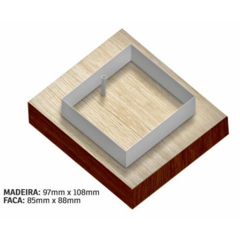 PRODUTOS SEM PERSONALIZAÇÃO FACAS CORTE VINCO LÂMINA 2 PONTOS TAG PADRÃO FURO 91X102 1 un.