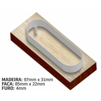 PRODUTOS SEM PERSONALIZAÇÃO FACAS CORTE VINCO LÂMINA 2 PONTOS TAG PALITO 1 un.