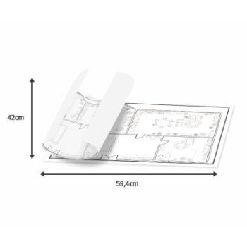 PROJETO ARQUITETÔNICO APERGAMINHADO 75G FORMATO A2 Preto e branco frente - 1 un.