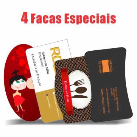 PROMOÇÕES MULTICARTÕES COUCHÊ 300G VERNIZ UV VERNIZ UV TOTAL FRENTE 4 FACAS ESPECIAIS Colorido frente e verso - 500 un.