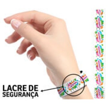 PULSEIRAS DE IDENTIFICAÇÃO MATERIAL SINTÉTICO Colorido frente - 100 un.