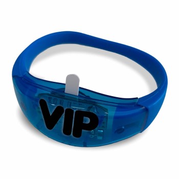 PULSEIRAS PULSEIRA DE LED AZUL Preto e branco frente - 50 un.