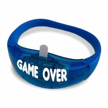 PULSEIRAS PULSEIRA DE LED AZUL Preto e branco frente - 100 un.