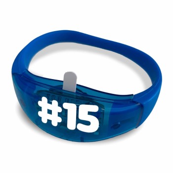 PULSEIRAS PULSEIRA DE LED AZUL Preto e branco frente - 25 un.
