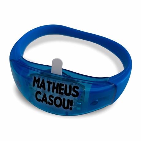 PULSEIRAS PULSEIRA DE LED AZUL Preto e branco frente - 10 un.