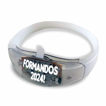 PULSEIRAS PULSEIRA DE LED BRANCA Preto e branco frente - 25 un.
