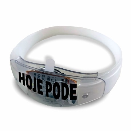 PULSEIRAS PULSEIRA DE LED BRANCA Preto e branco frente - 50 un.