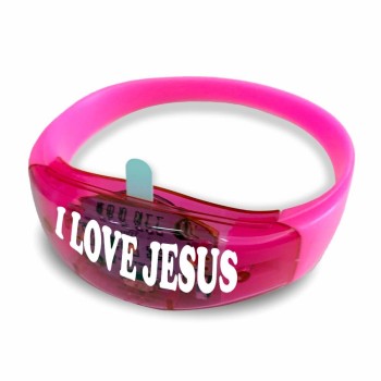 PULSEIRAS PULSEIRA DE LED ROSA Preto e branco frente - 25 un.