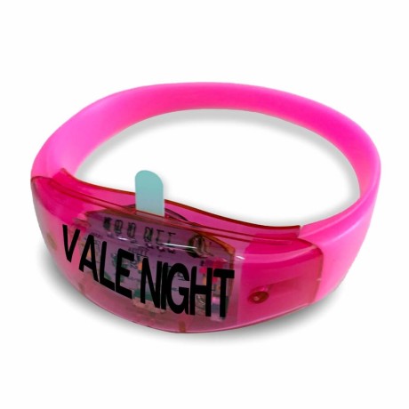 PULSEIRAS PULSEIRA DE LED ROSA Preto e branco frente - 10 un.
