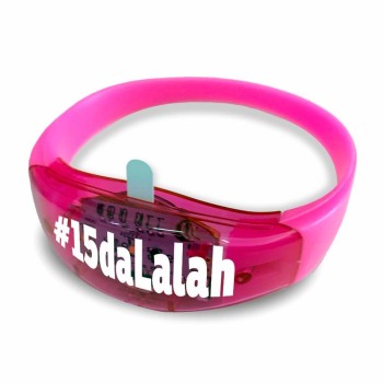PULSEIRAS PULSEIRA DE LED ROSA Preto e branco frente - 1 un.