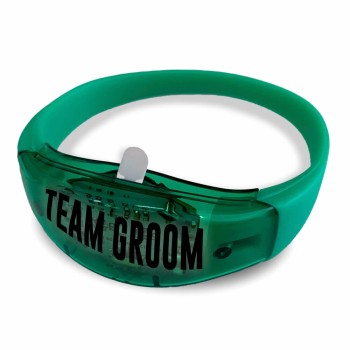 PULSEIRAS PULSEIRA DE LED VERDE Preto e branco frente - 50 un.