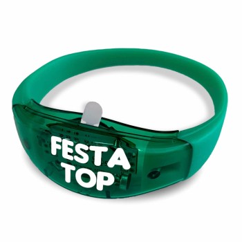PULSEIRAS PULSEIRA DE LED VERDE Preto e branco frente - 1 un.