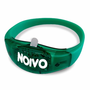 PULSEIRAS PULSEIRA DE LED VERDE Preto e branco frente - 25 un.