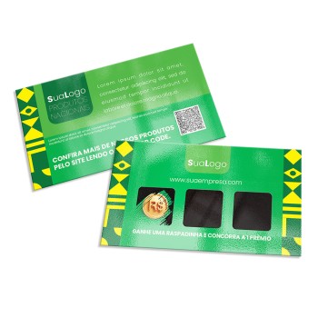 RASPADINHA 91X51MM Colorido frente e verso - 1000 un.